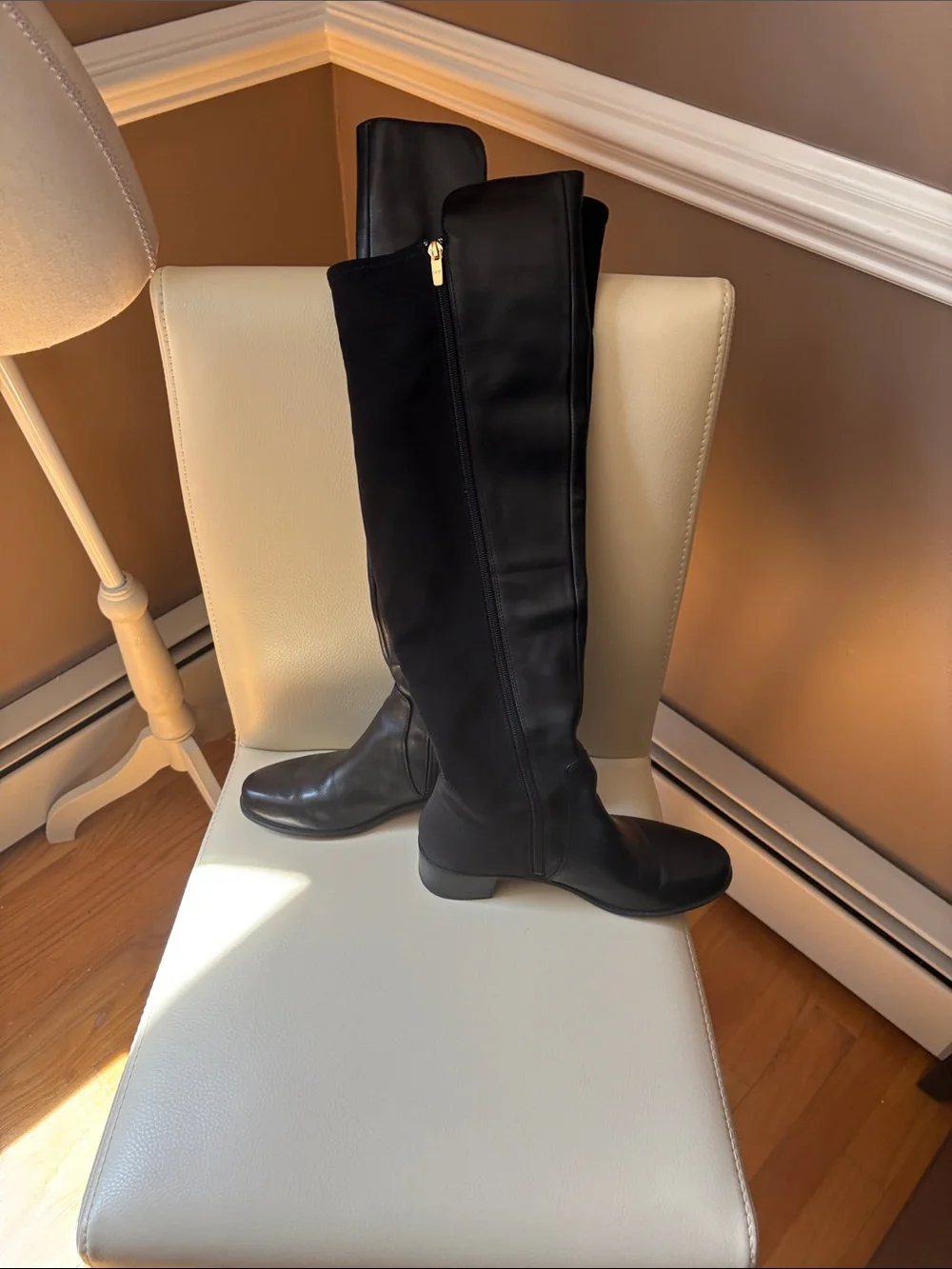 Marc Fisher Black Over-the-Knee Leather & Suede Boots